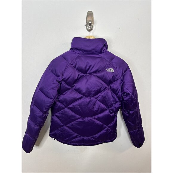 TNF  North Face Woman S Purple Down Quilted Jacket Coat - Picture 3 of 6